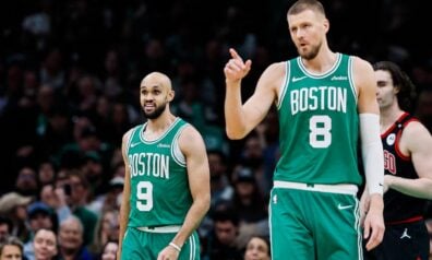 Deriks Vaits un Kristaps Porziņģis