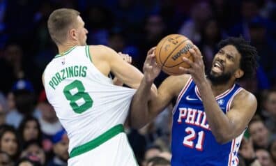 Porziņģis teicami neļauj Embīdam izpausties, “Celtics” sagrauj “76ers”