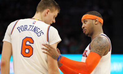 Kristaps Porziņģis un Karmelo Entonijs