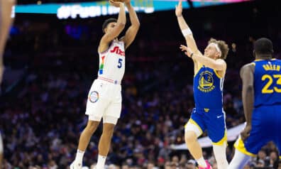 Graimsam karjeras rekords “76ers” uzvarā pār “Warriors”