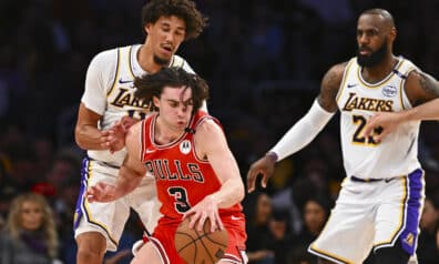 Gidijam statistika kā datorspēlē, “Bulls” sagrauj “Lakers” ar zvaigznēm ierindā