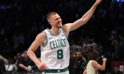 Porziņģis atgriežas skaļi un kļūst par “Celtics” rezultatīvāko spēlētāju pret “Nets”