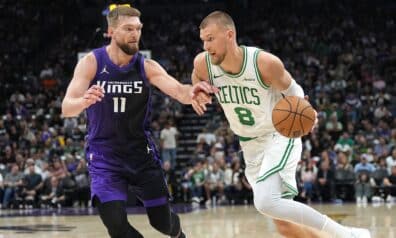 Porziņģis atgriežas un teju iekrāj “double-double” pret Saboni un “Kings”