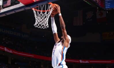 Gildžess-Aleksandrs dominē pret “Nuggets” un atnes “Thunder” pārliecinošu uzvaru