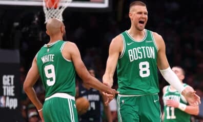 Deriks Vaits un Kristaps Porziņģis