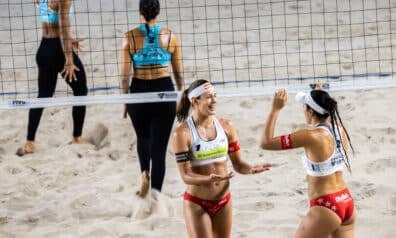 Tīna Graudiņa un Anastasija Samoilova