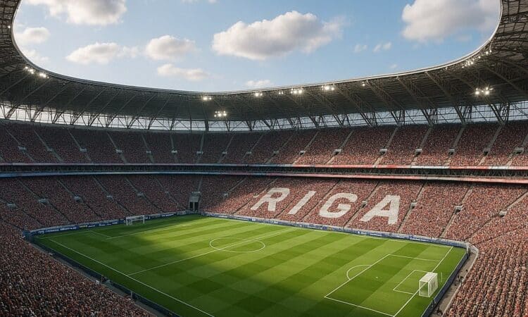 Rīgas futbola stadiona vizualizācija