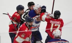 Floridas "Panthers" un Edmontonas "Oilers"