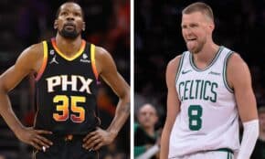 Kevins Durants un Kristaps Porziņģis
