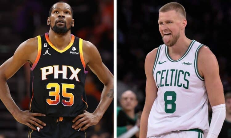 Kevins Durants un Kristaps Porziņģis