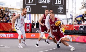 Latvijas un ASV 3x3 basketbola izlases