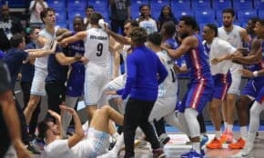 Dominikānas un Argentīnas basketbola izlases