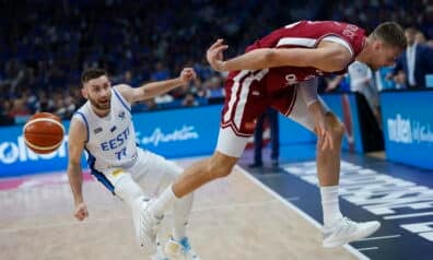 Kristians Kulamē un Kristaps Porziņģis