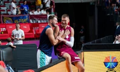 Luka Dončičs un Kristaps Porziņģis