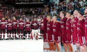 Latvijas hokeja un basketbola izlases