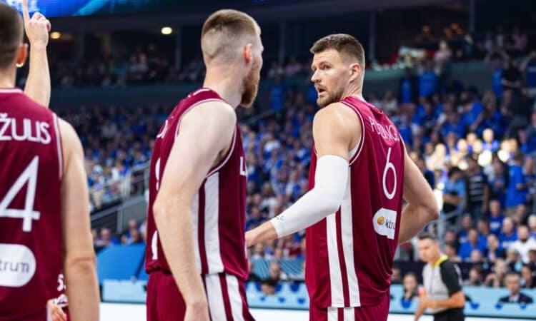 Dāvis Bertāns un Kristaps Porziņģis