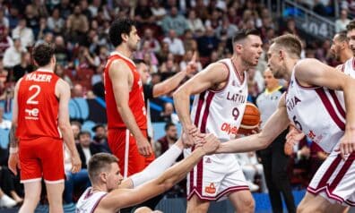 Latvijas un Turcijas basketbola izlases