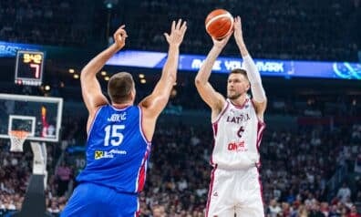 Nikola Jokičs un Kristaps Porziņģis