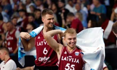 Kristaps Porziņģis un Artūrs Žagars