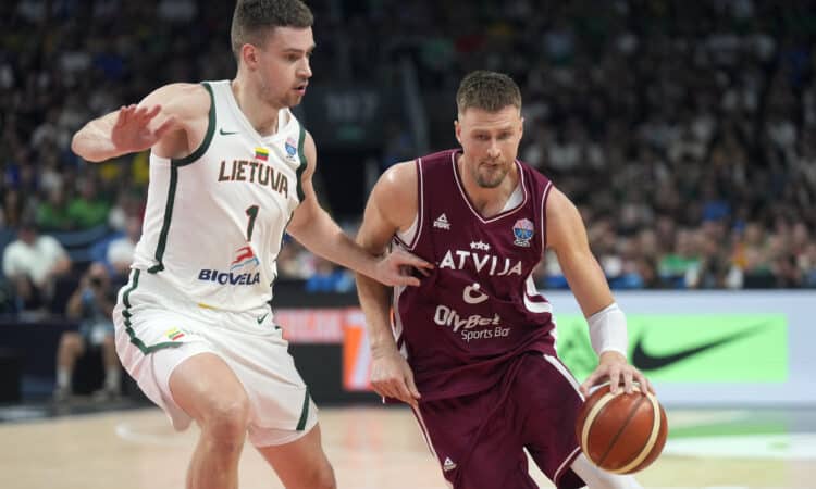 Mareks Blaževičs un Kristaps Porziņģis