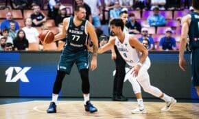 Luka Dončičs un Deni Avdija