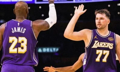 Lebrons Džeimss un Luka Dončičs