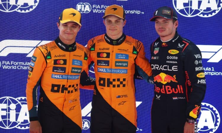 Lando Noriss, Oskars Piastri, Makss Verstapens
