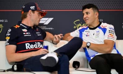 Makss Verstapens un Izaks Hadžars