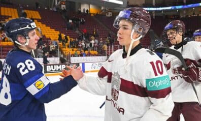 Latvijas un Somijas U20 hokeja izlases