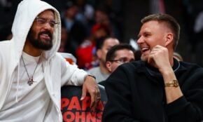 Trejs Jangs un Kristaps Porziņģis