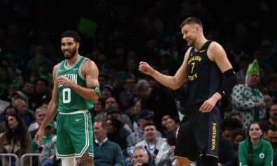 Džeisons Teitums un Kristaps Porziņģis