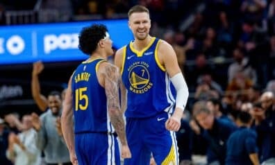 Giļerme Santušs un Kristaps Porziņģis