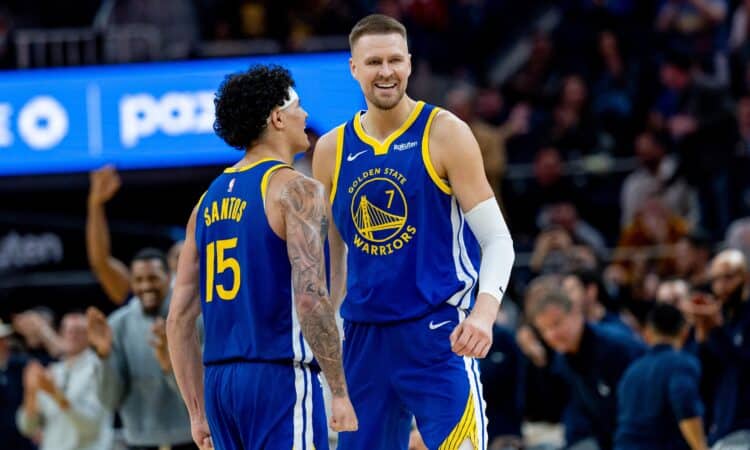 Giļerme Santušs un Kristaps Porziņģis