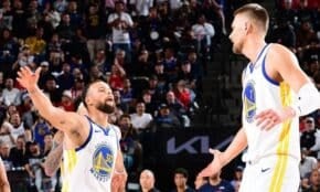 Stefans Karijs un Kristaps Porziņģis