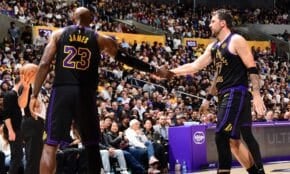 Lebrons Džeimss un Luka Dončičs