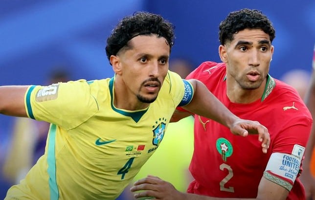 Brazīlijas un Marokas futbola izlases