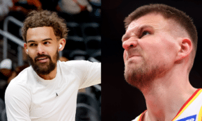 Trejs Jangs un Kristaps Porziņģis