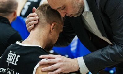 Aigars Šķēle un Jevgēnijs Kosuškins